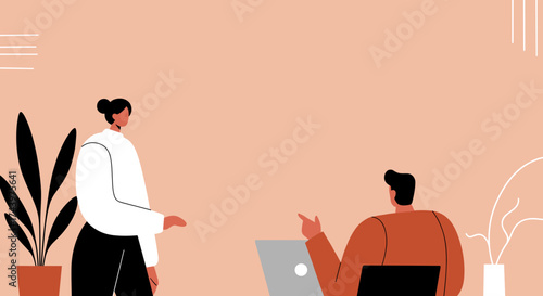 Professional colleagues collaborating in a modern office Business meeting teamwork discussion