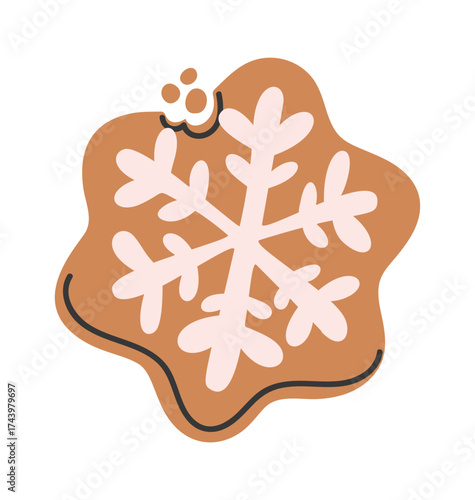 Snowflake gingerbread cookies Christmas sweets