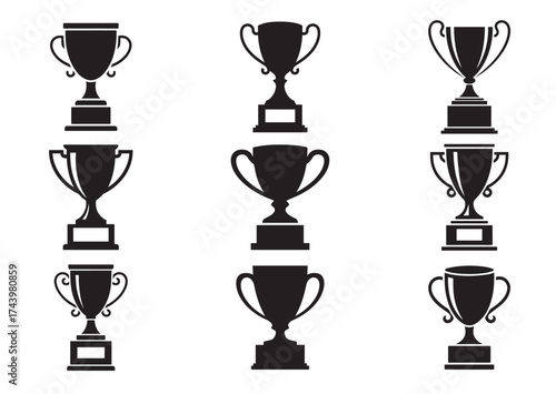 Trophy Icon, Trophy Solid Vector, Trophy Design