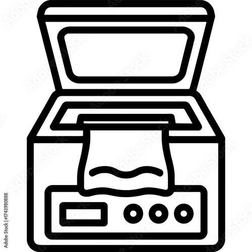 Commercial vacuum sealer outline icon vector