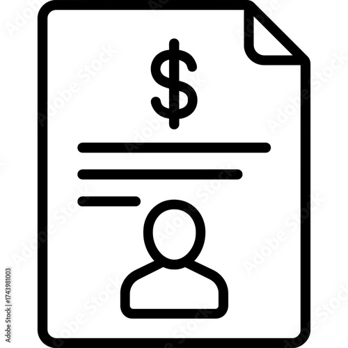 Will testament document inheritance outline icon vector