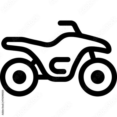 Minimalistic atv icon with clean lines