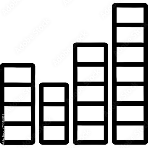 Equalizer bars outline icon vector