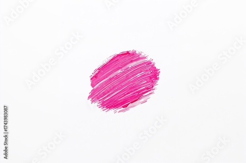 Close-up of a drop of pink ...