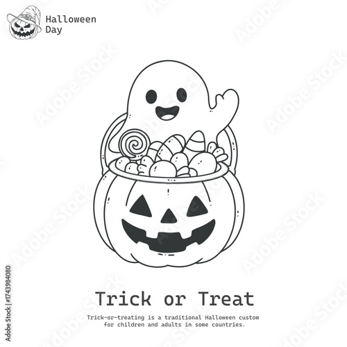 Halloween trick or treat ghost
