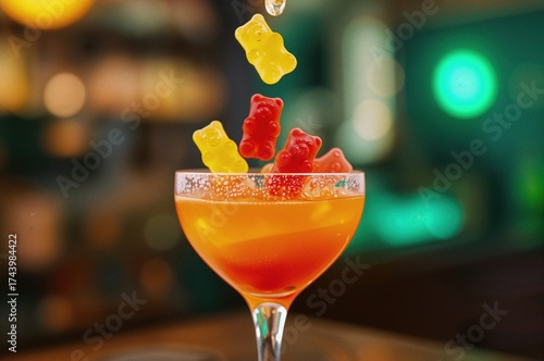 Refreshing gummy bear cockt...