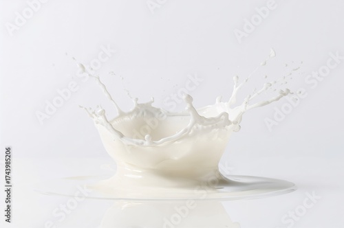 Milk splattering against a ...