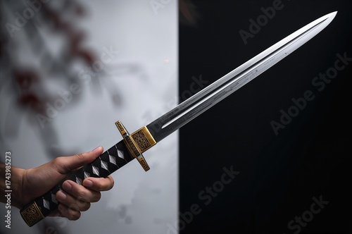Anime sword design with iso...