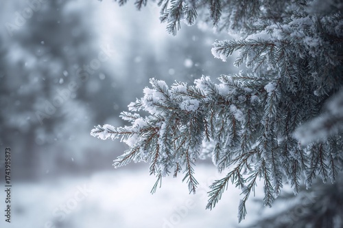 Winter Scene with Frosted E...