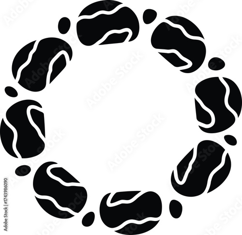 Isolated black and white stone bracelet jewelry fashion design