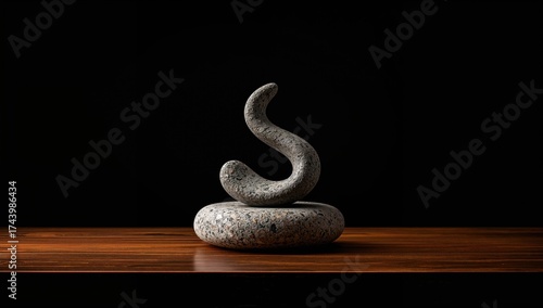 Sculpted stone artwork plac...