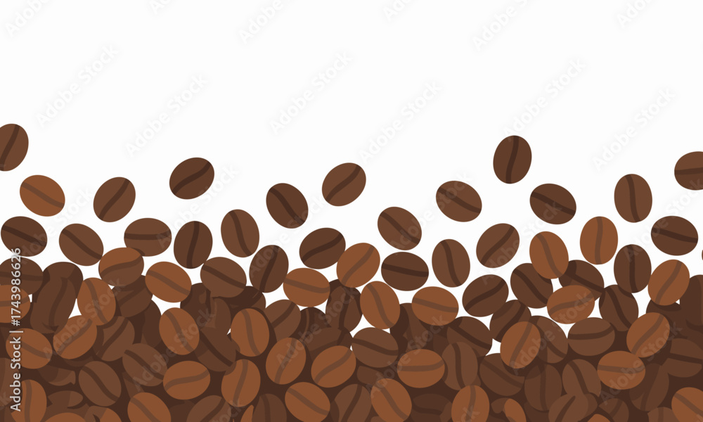 Obraz premium Elegant brown coffee beans background for cafe menu, package design, or coffee shop promotions