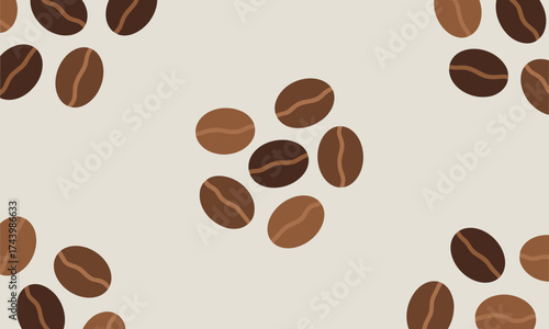 Coffee bean bliss with a modern aesthetic, perfect for cafe menus and website backgrounds that inspire