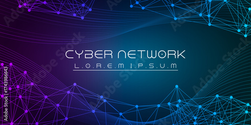 Abstract digital network connections with glowing nodes and lines forming a complex futuristic mesh structure, ideal for technology backgrounds and data visualization