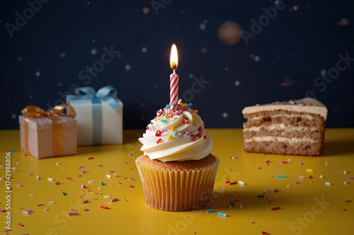Delicious birthday cupcake ...