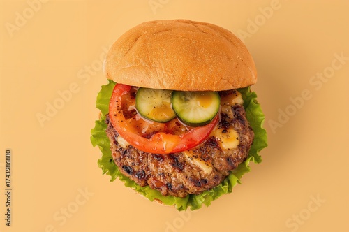 Delicious homemade beef bur...