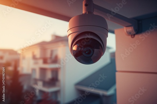 Roof-mounted CCTV surveilla...