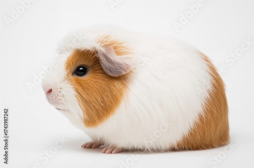 Profile of a white and gold...