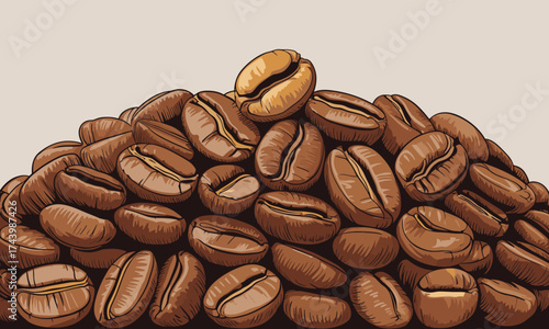 Aromatic coffee beans beckon, promising rich flavor and a comforting, energizing experience