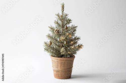 Miniature snow-covered Chri...