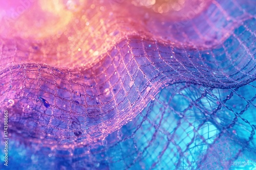 Close-up of a mesh with a s...