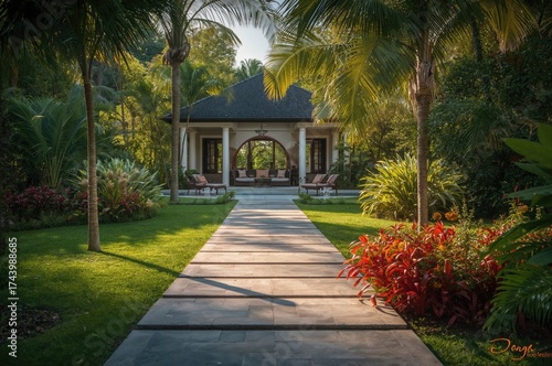 Tropical Resort Villa Surro...