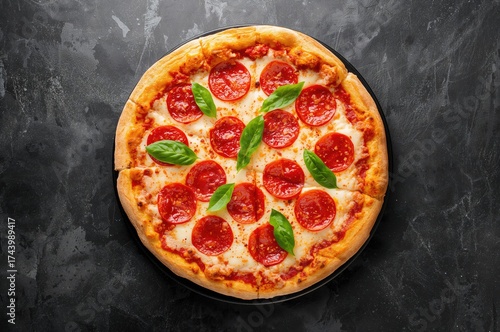 Delicious pepperoni pizza d...