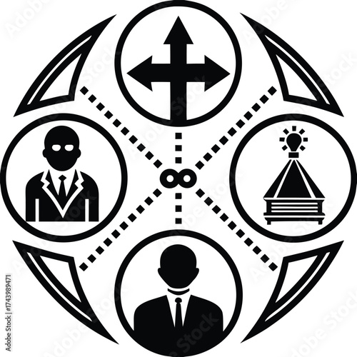 moral choice infographic icons  split track and de.eps