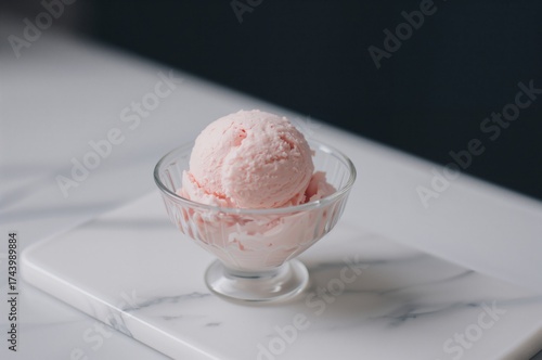 Glass bowl filled with stra...