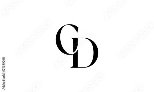 CD initial letters, monogram logo