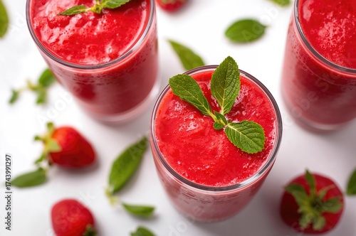 Isolated strawberry smoothi...