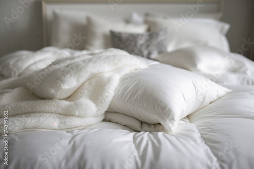 Comfortable bed setup with ...