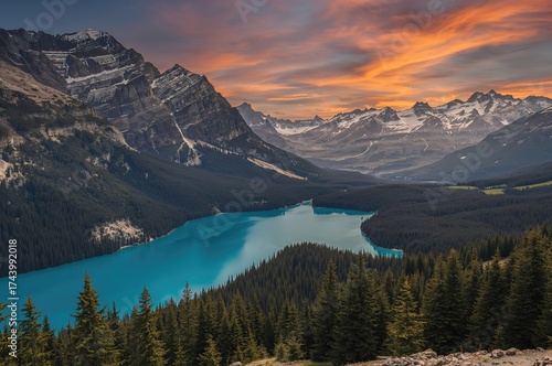 A lake surrounded by forest...