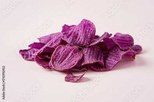 Crunchy purple yam snack ch...