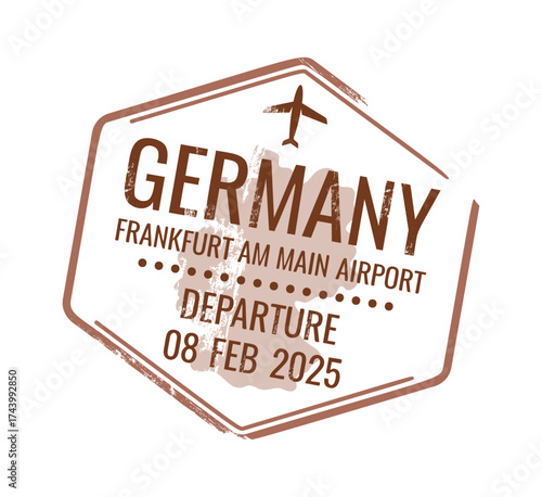 Germany country travel stamp design