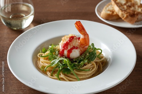 Seafood appetizer with red ...