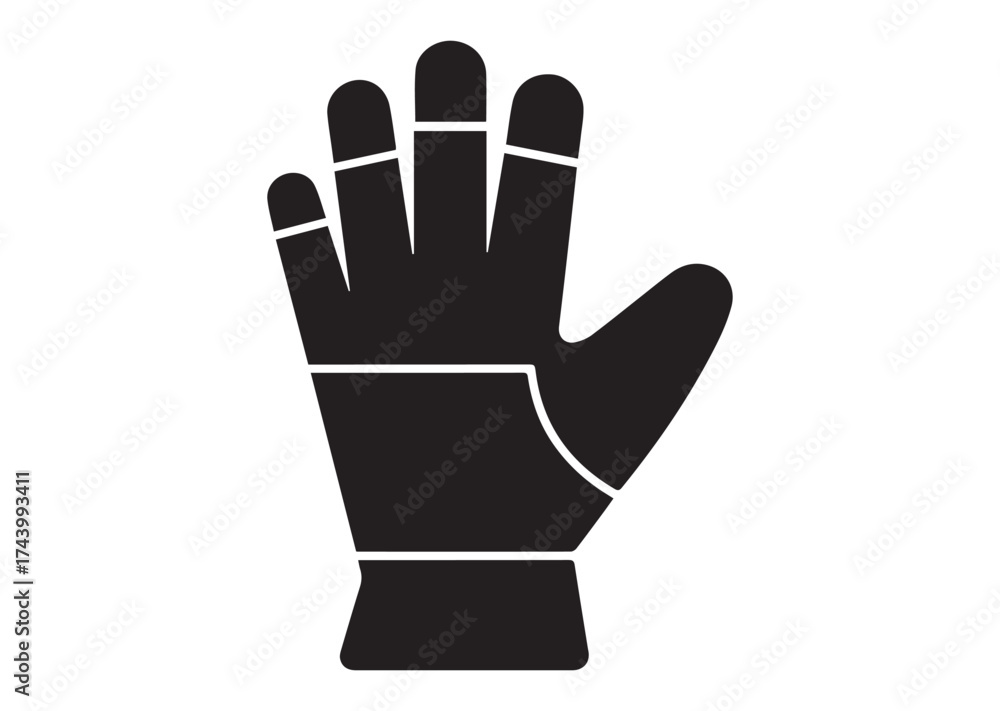 Obraz premium Gardener gloves Icon, Gardener gloves Solid Vector