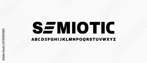 Modern Minimalist Font. Editable vector alphabet a-z. Sans Serif lettering. Perfect for any graphic design project. Rounded typography. Font for Movie, Business, technology, and any other needs	