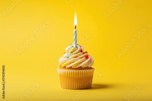 Delicious cupcake topped wi...