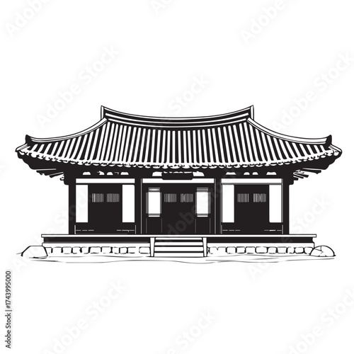 vector illustration of a temple