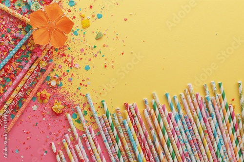 Colorful summer backdrop fe...