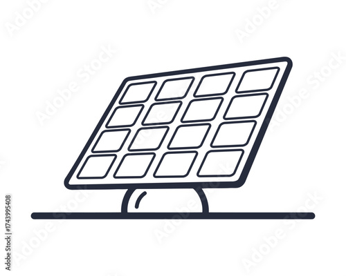 Modern solar panel illustration symbolizing renewable energy and sustainable technology
