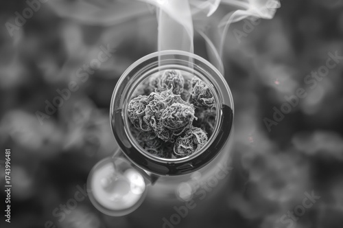 Inhaling Cannabis Flower Us...