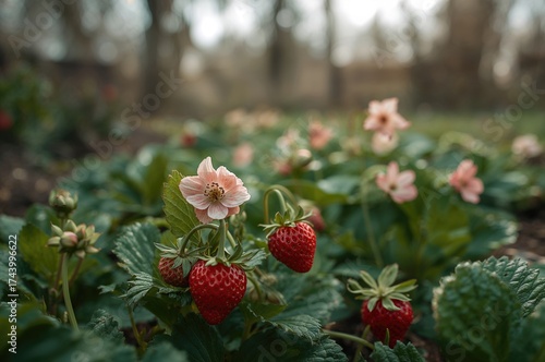 Garden Strawberry Blossoms ...