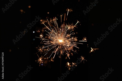 Wallpaper Mural Glowing sparklers against a black background Torontodigital.ca