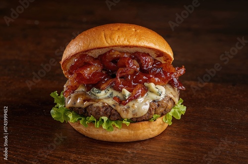 Cheeseburger with Blue Chee...
