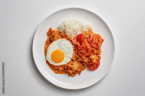 Eggs scrambled with tomatoe...