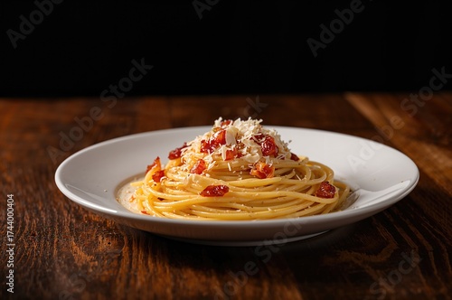 Vertical shot of pasta Carb...