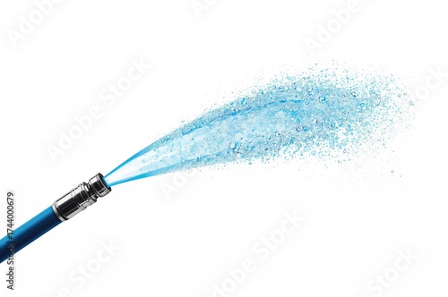 Water being sprayed forcefu...