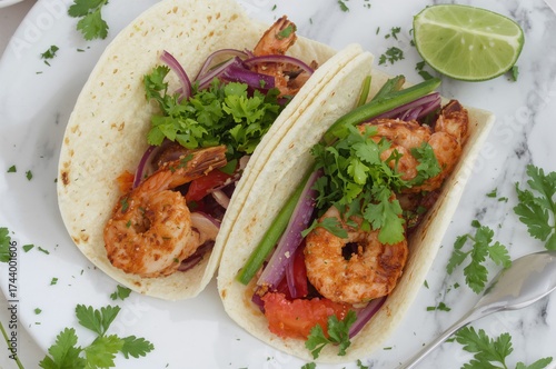 Tacos Filled with Shrimp, F...